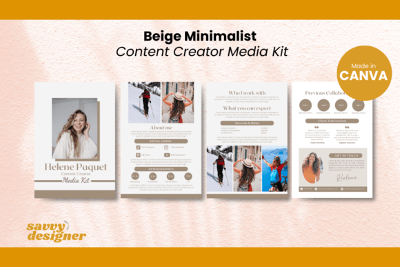Download Content Creator Media Kit Canva Template - Content creator Collection