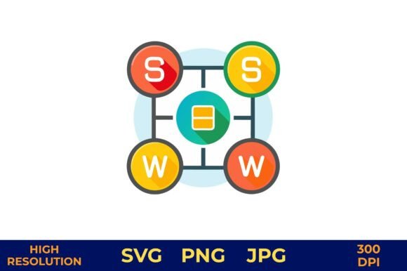 Download SWOT Analysis Matrix Diagram with Icons - Swot analysis Collection