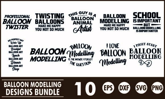 Download Balloon Modelling T Shirt Designs Bundle - Modelling Collection