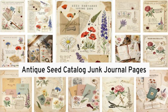 Download Antique Seed Catalog Junk Journal Pages - Catalog Collection