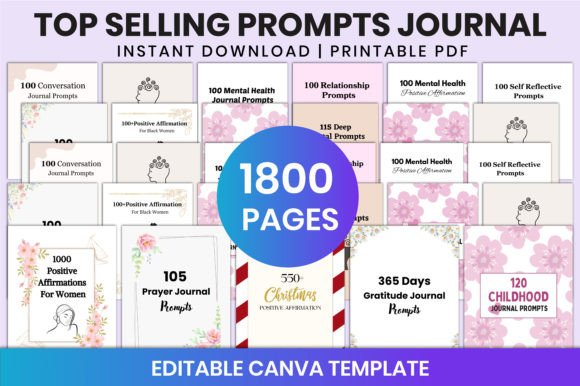 Download Top Selling Prompts Journal for Canva - Selling Collection