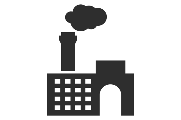 Download Manufacturing Plant Black Icon. Producti - Manufacturing Collection