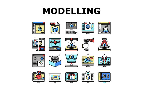 Download 3d Modelling Software and Device Icons - Modelling Collection